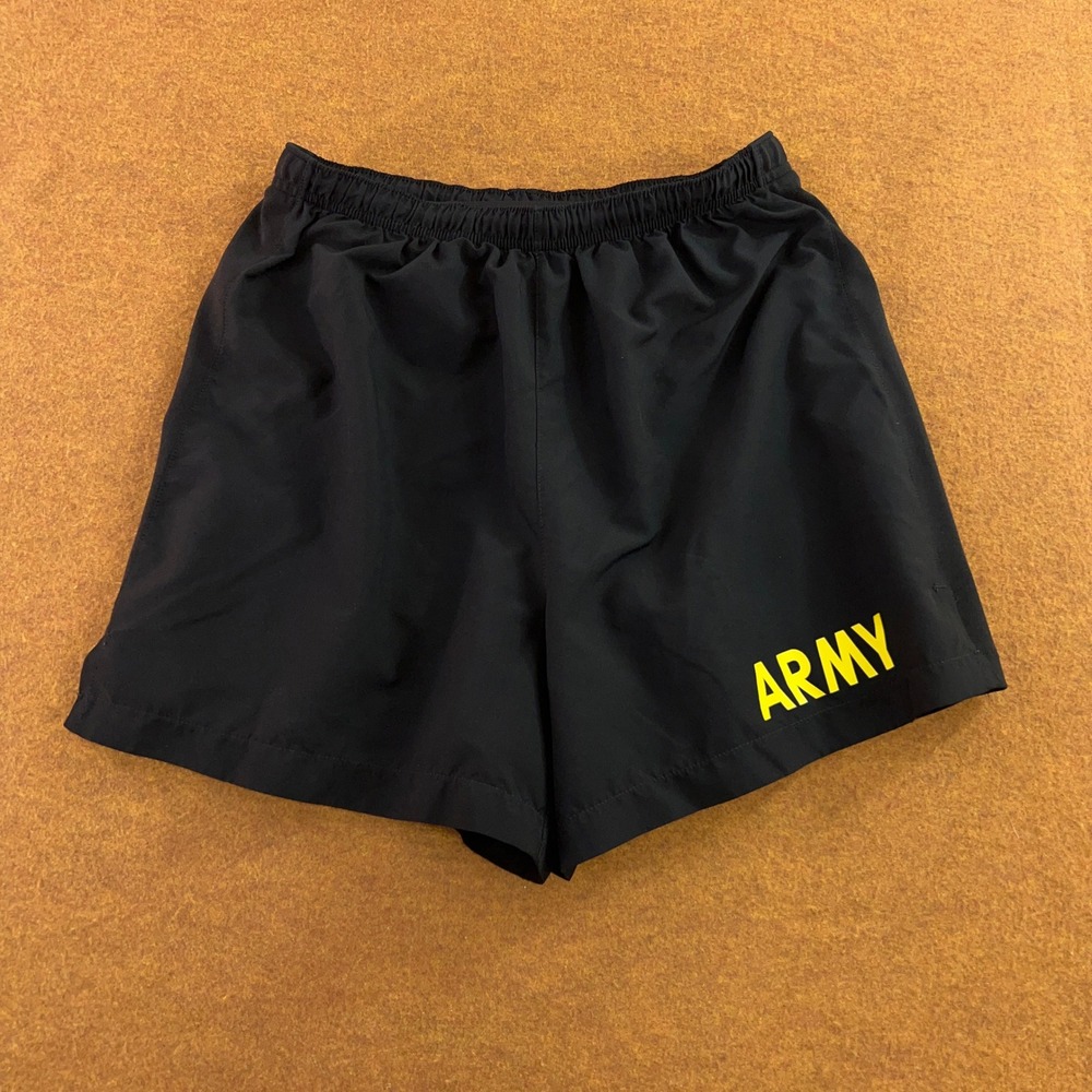 Unicor Unisex Small Black APFU Military Physical Training PT Shorts *Flaw
